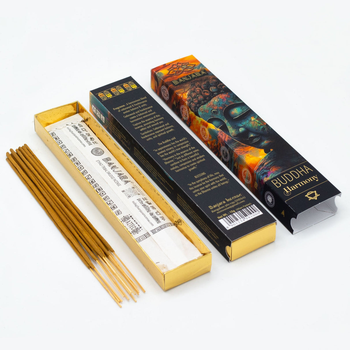 Banjara Buddha Harmony Incense Sticks - Aromatic Bliss for Tranquility and Peaceful Ambiance - SHAMTAM.COM