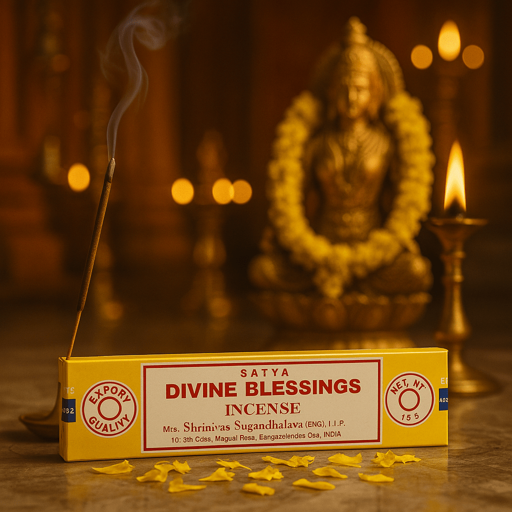 Satya Divine Blessings Incense Sticks 15g - Hand Rolled Aromatic Fragrance from India - SHAMTAM.COM