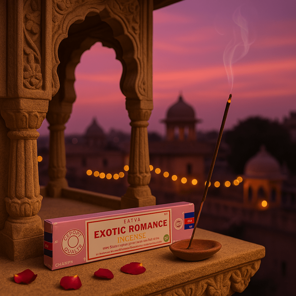 Satya Exotic Romance Incense Sticks 15g - Hand Rolled Aromatic Bliss from India - SHAMTAM.COM