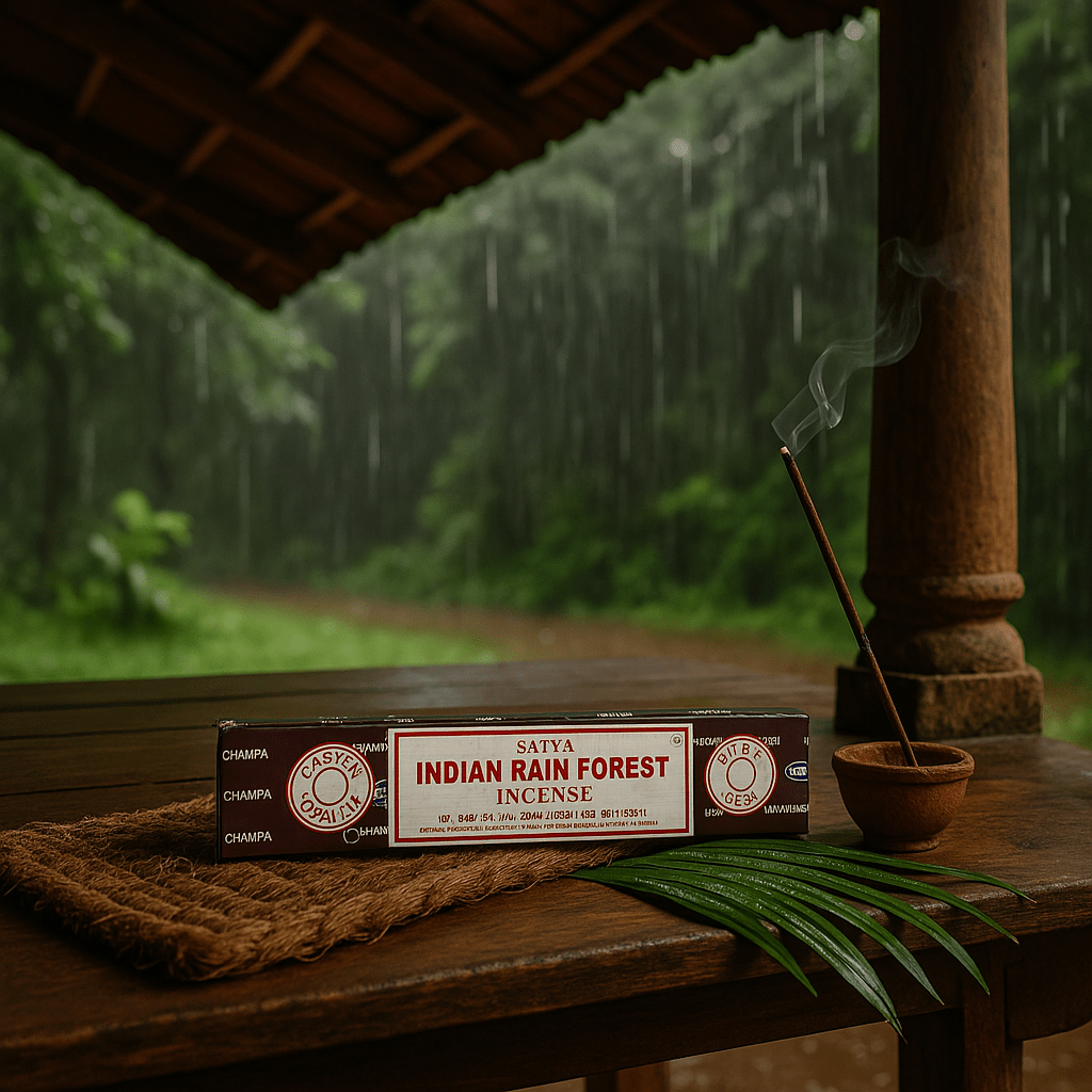 Authentic Satya Indian Rain Forest Incense Sticks - 15g Pack with 30 - Minute Burn Time - SHAMTAM.COM