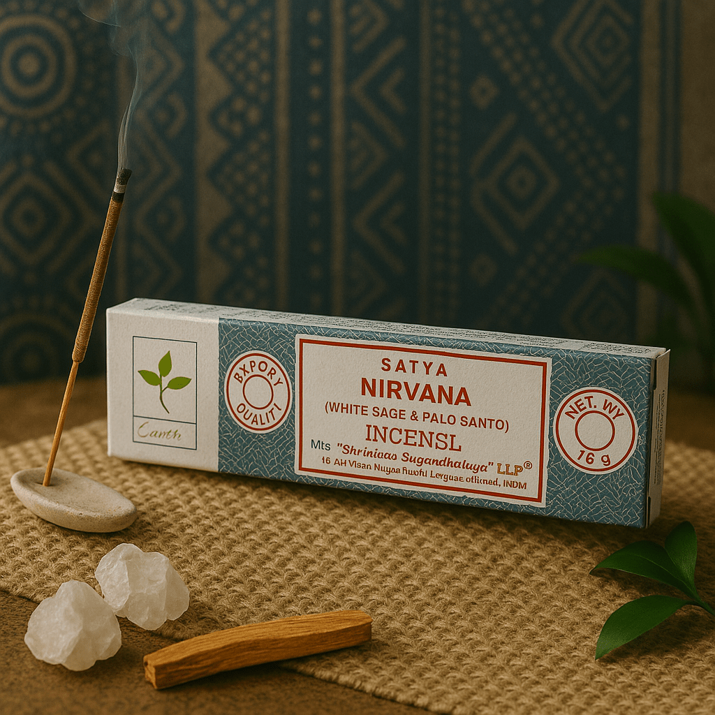 Satya Nirvana Incense 15gm - White Sage & Palo Santo | Eco - Friendly Hand - Rolled Incense Sticks - SHAMTAM.COM