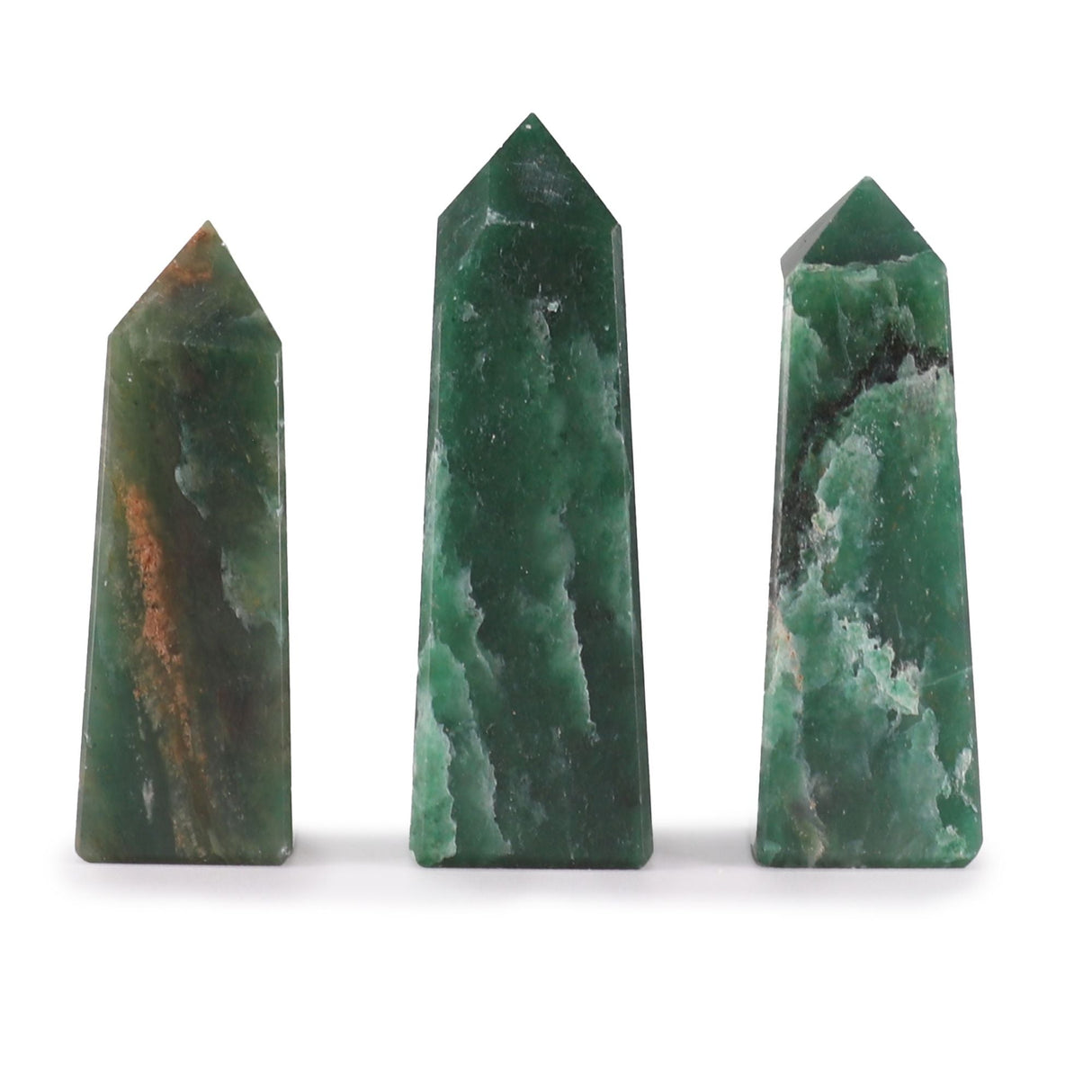 Indian Jade Crystal Obelisk Set of 3, 5cm - SHAMTAM.COM