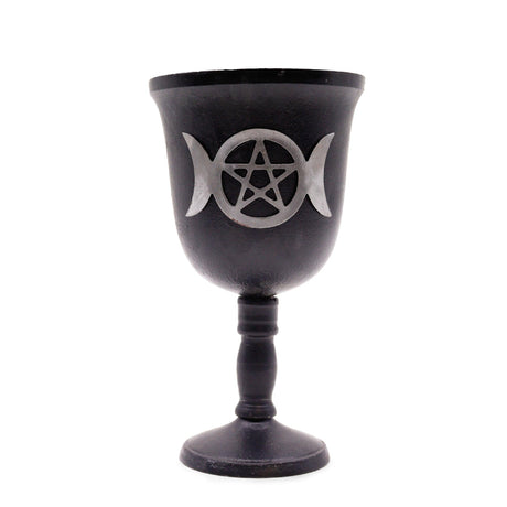 Iron Ritual Goblet - Triple Moon - 20x11cm - SHAMTAM.COM