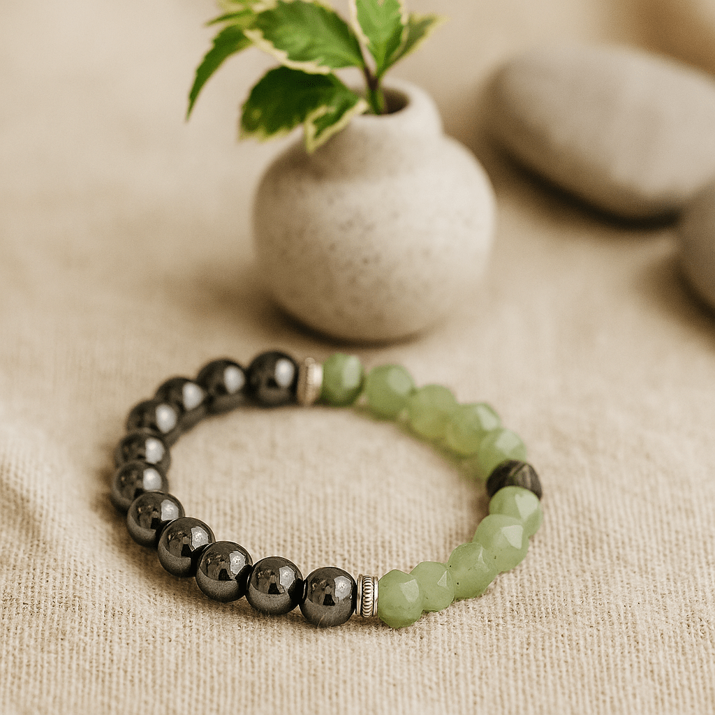 Jade Bracelet Faceted Magnetic Gemstone - SHAMTAM.COM