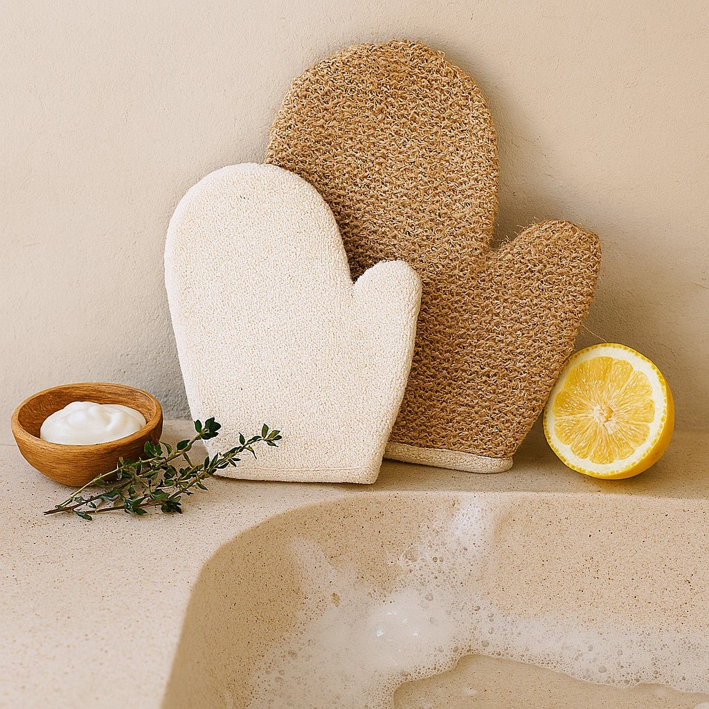 Jute Mix Mitt - Brown - SHAMTAM.COM