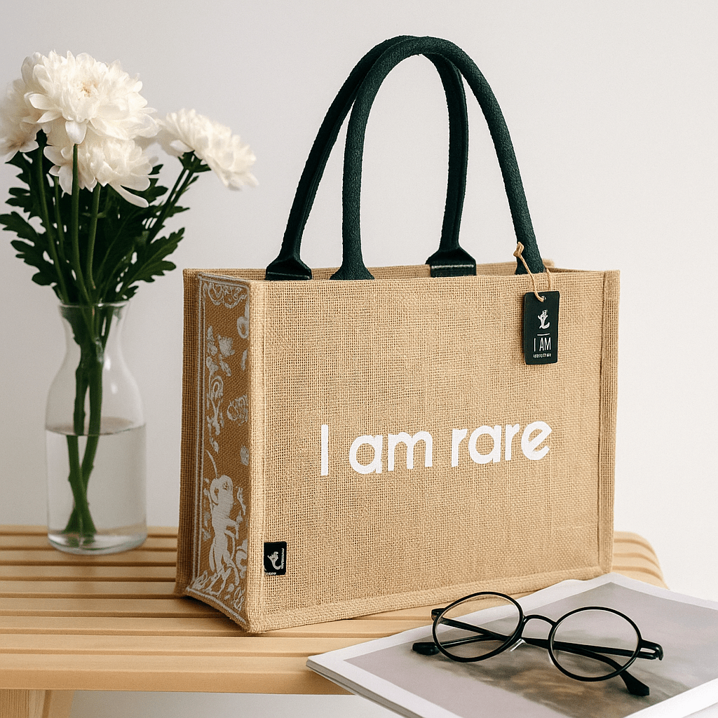 Jute Shopping Tote Bag, Devil Tarot Design - SHAMTAM.COM