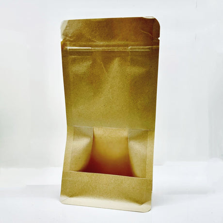 Kraft Window Stand - Up Bags 10 Pack 10x20cm - SHAMTAM.COM