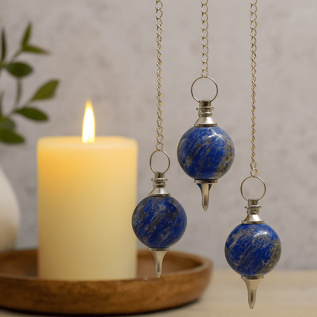 Lapis Crystal Sphere Pendulum - SHAMTAM.COM