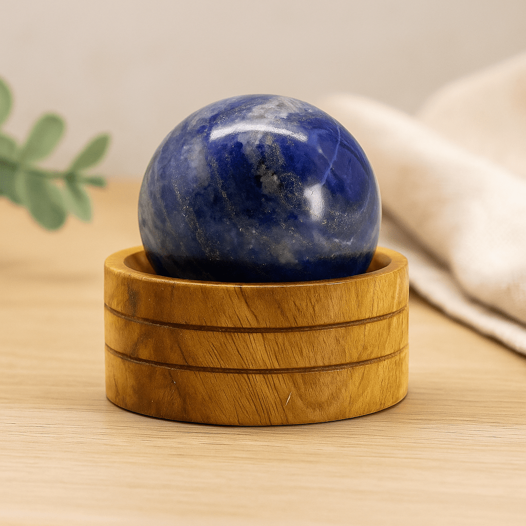 Lapis Lazuli Sphere 50mm With Stand Afghan - SHAMTAM.COM