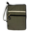 Olive Canvas Travel Laptop Pouch with Quick Access Design and Extra Storage - SHAMTAM.COM