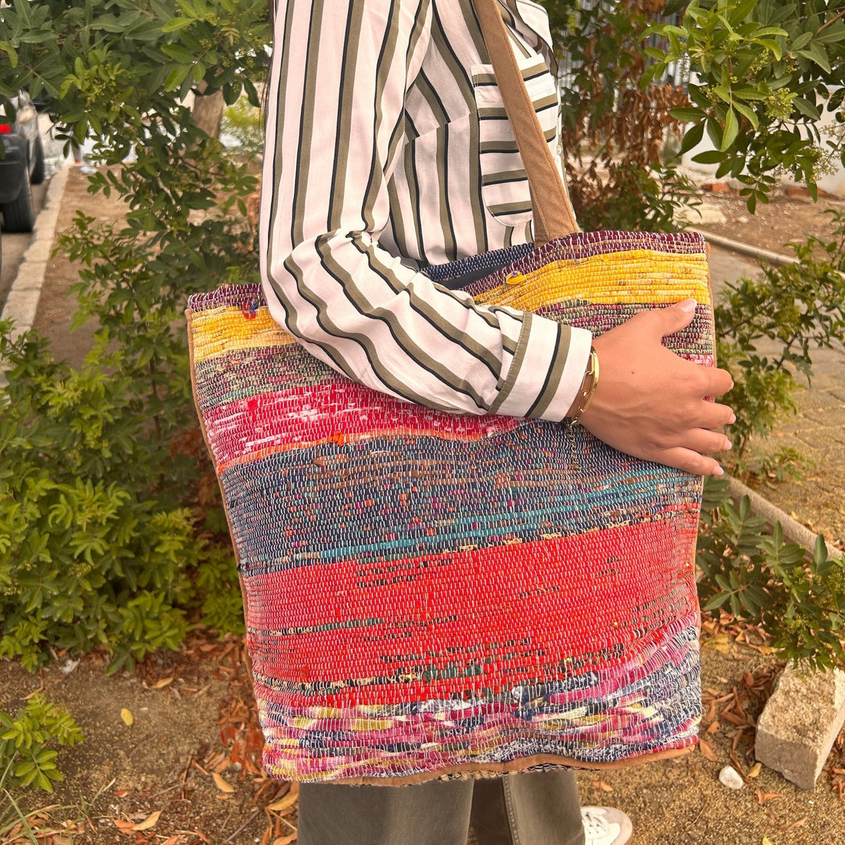 Recycled Big Rug Bag - Shades of Pink - SHAMTAM.COM