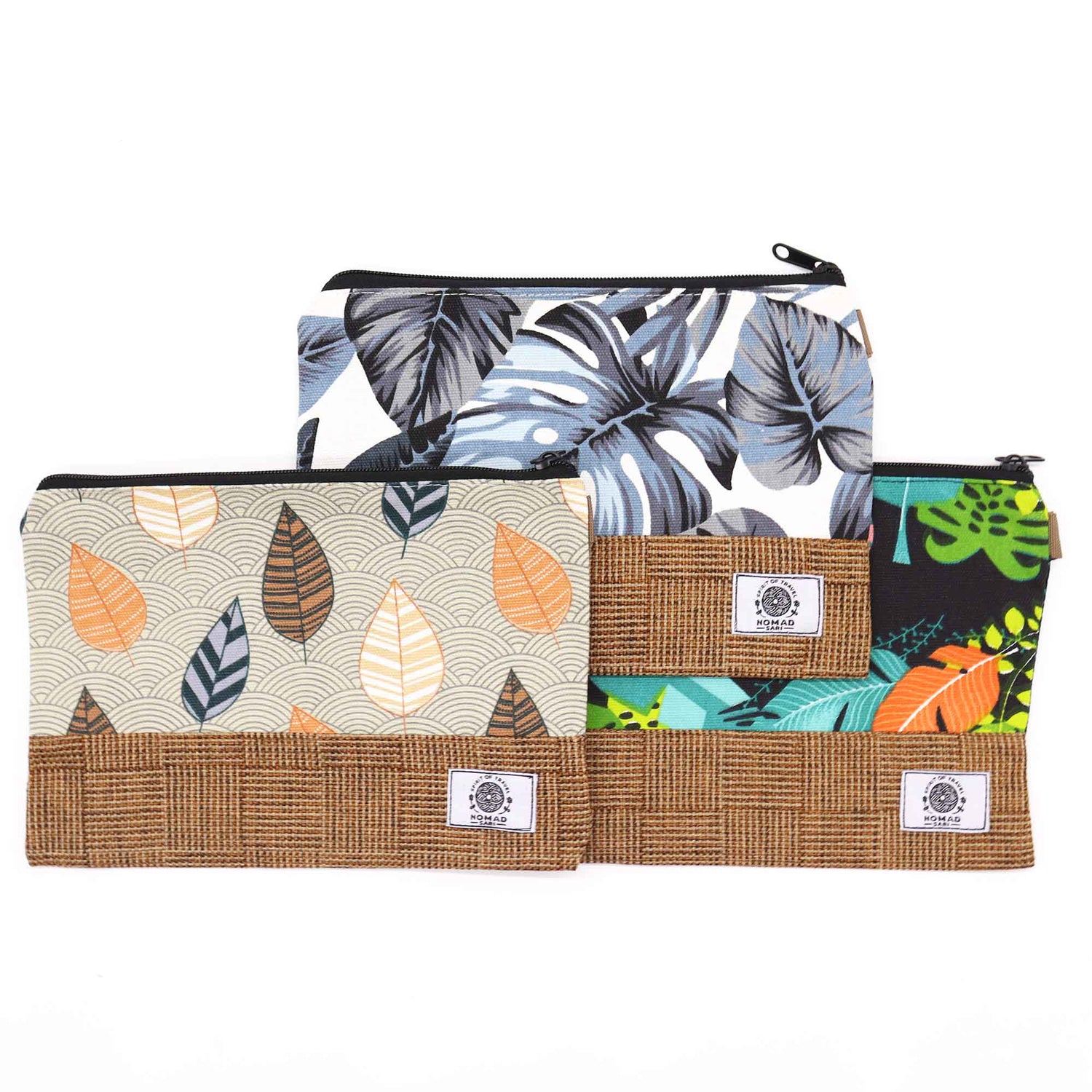 Large Luxury Tropical Pouches - 26x17cm - Assorted Designs for Toiletries, Cosmetics, and Travel Essentials - SHAMTAM.COM