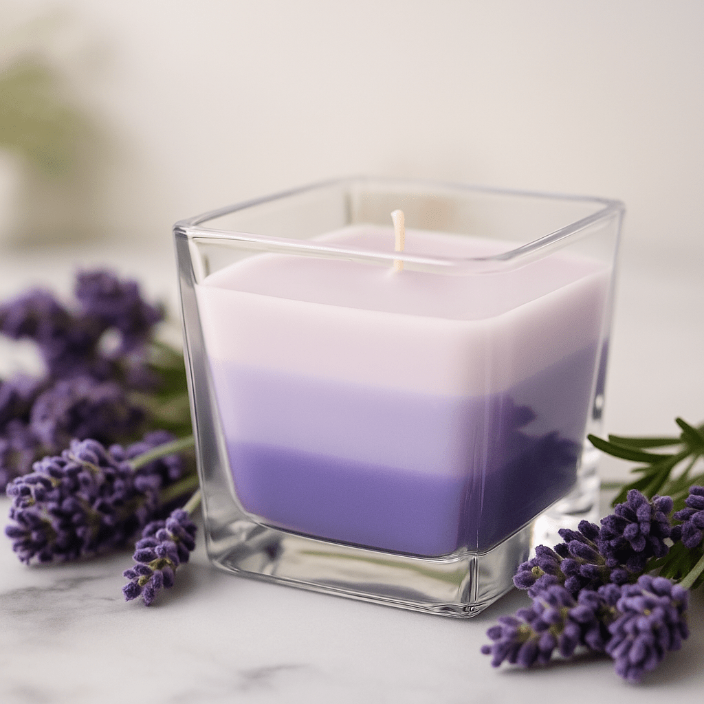 Lavender Scented Candle, Rainbow 32 Hour Burn - SHAMTAM.COM