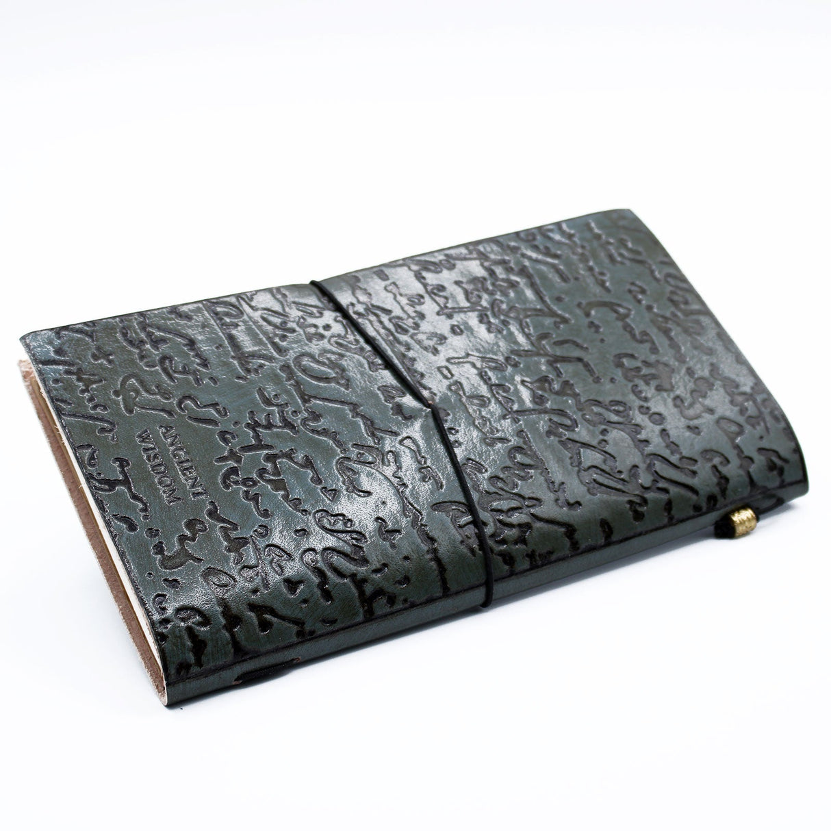 Handmade Leather Journal - Good Ideas and Other Dreams - Grey (80 pages) - SHAMTAM.COM