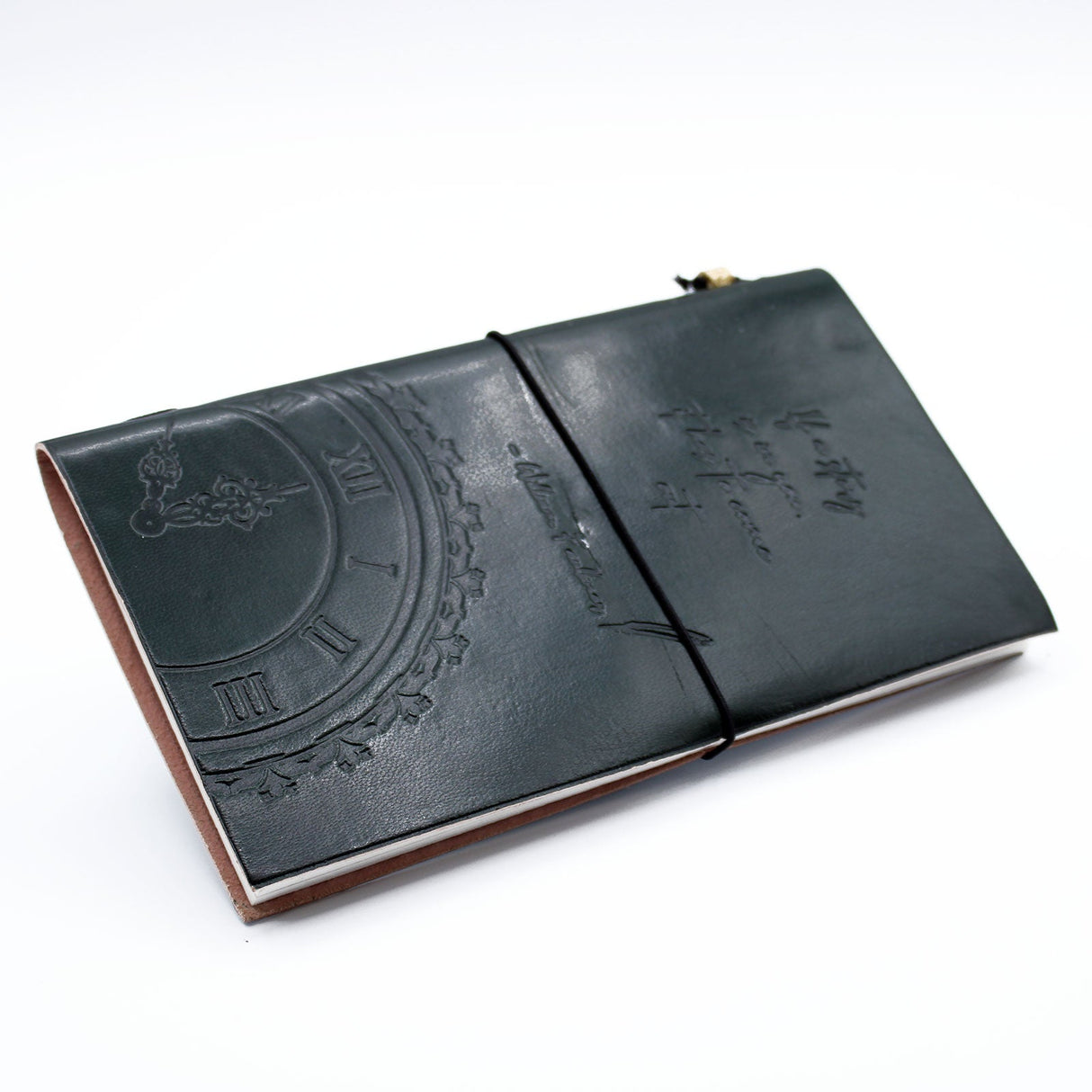 Handmade Leather Journal - If a Story is in You - Green (80 pages) - SHAMTAM.COM