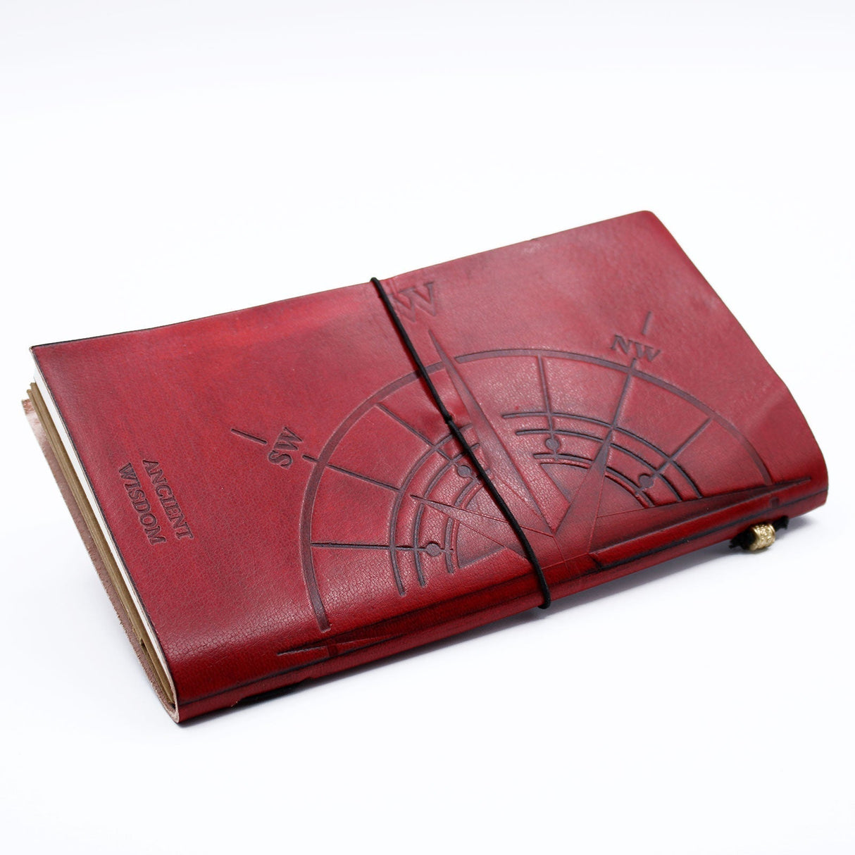Handmade Leather Journal - Little Book of Big Plans - Red (80 pages) - SHAMTAM.COM