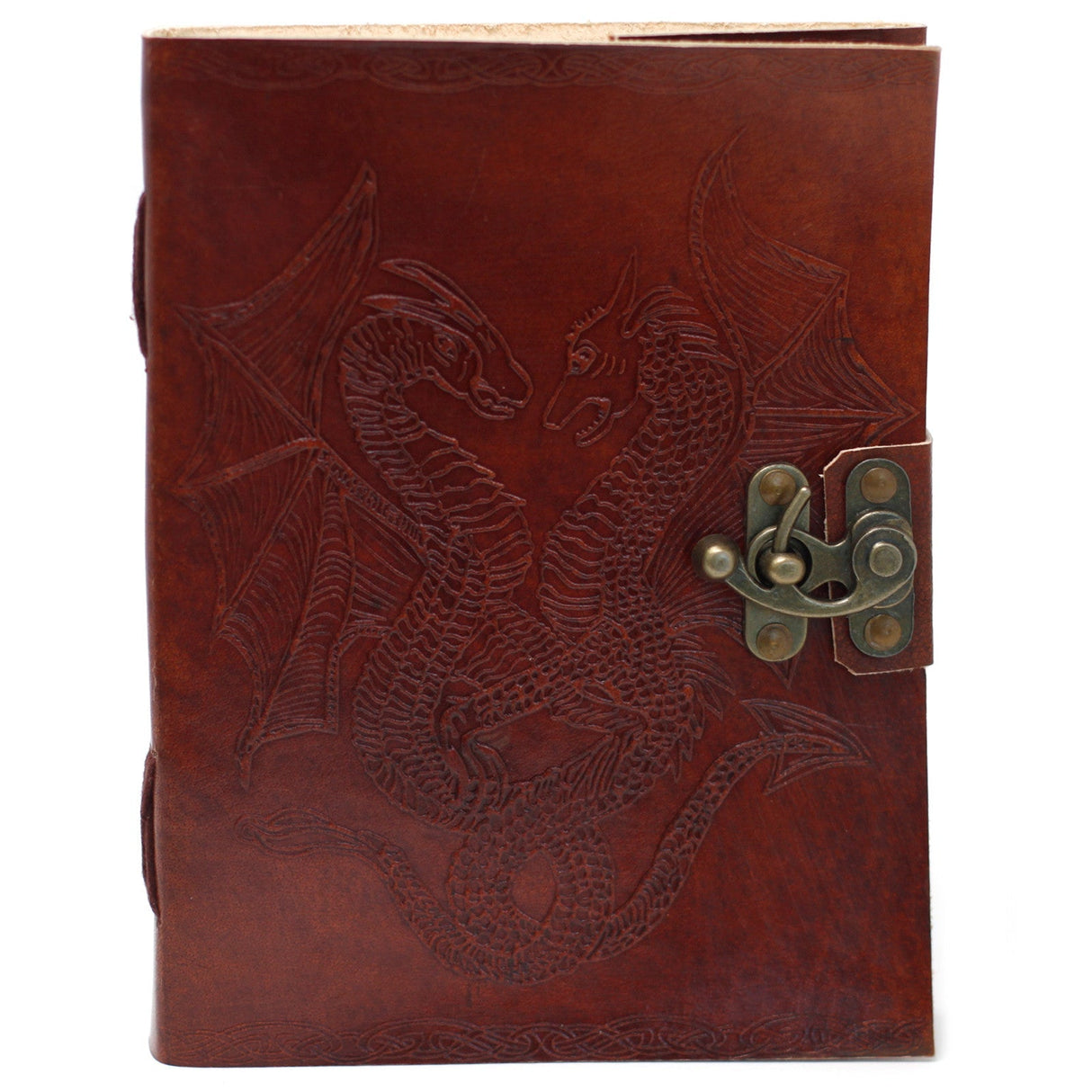 Leather Notebook Dragon (6x8") - SHAMTAM.COM