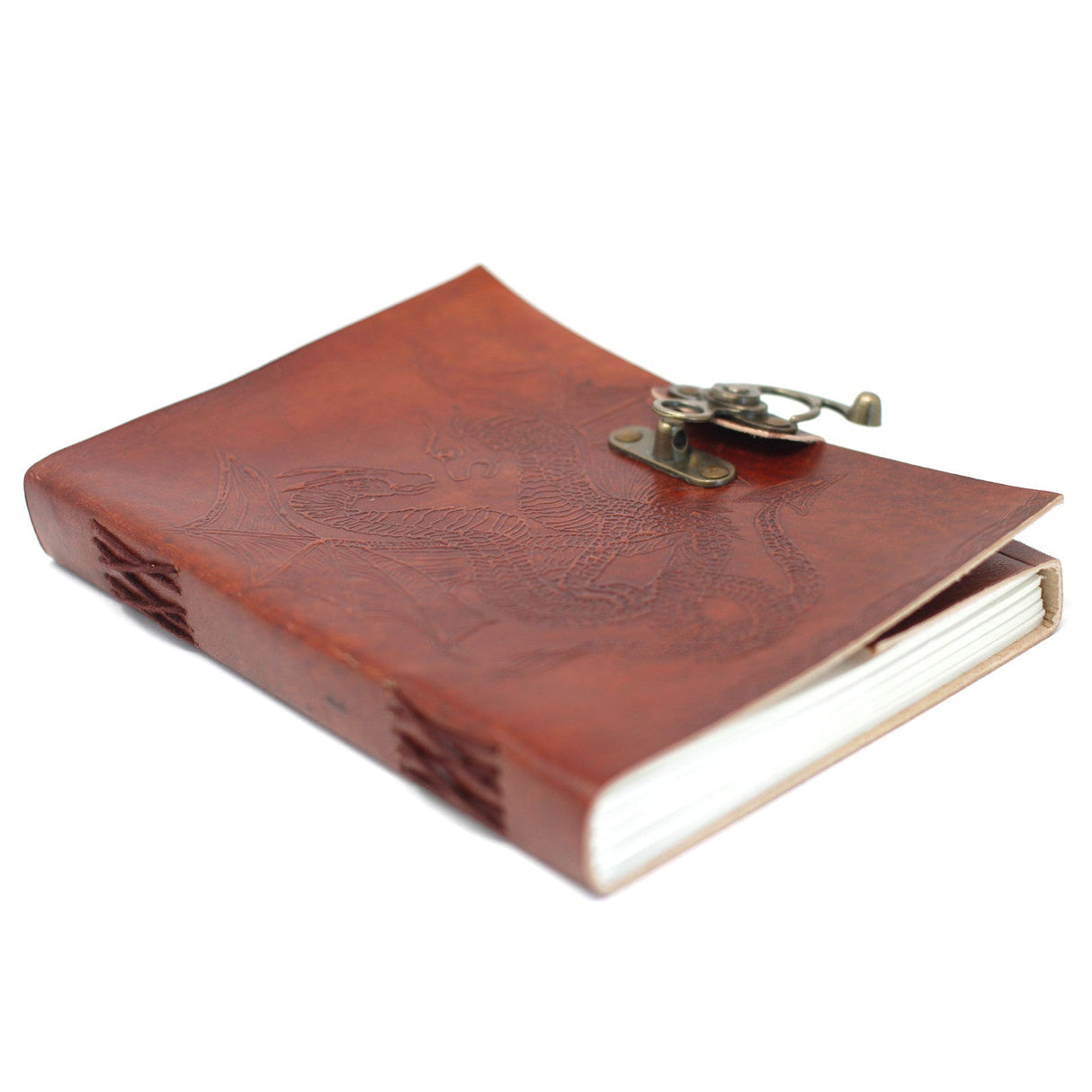 Leather Notebook Dragon (6x8") - SHAMTAM.COM