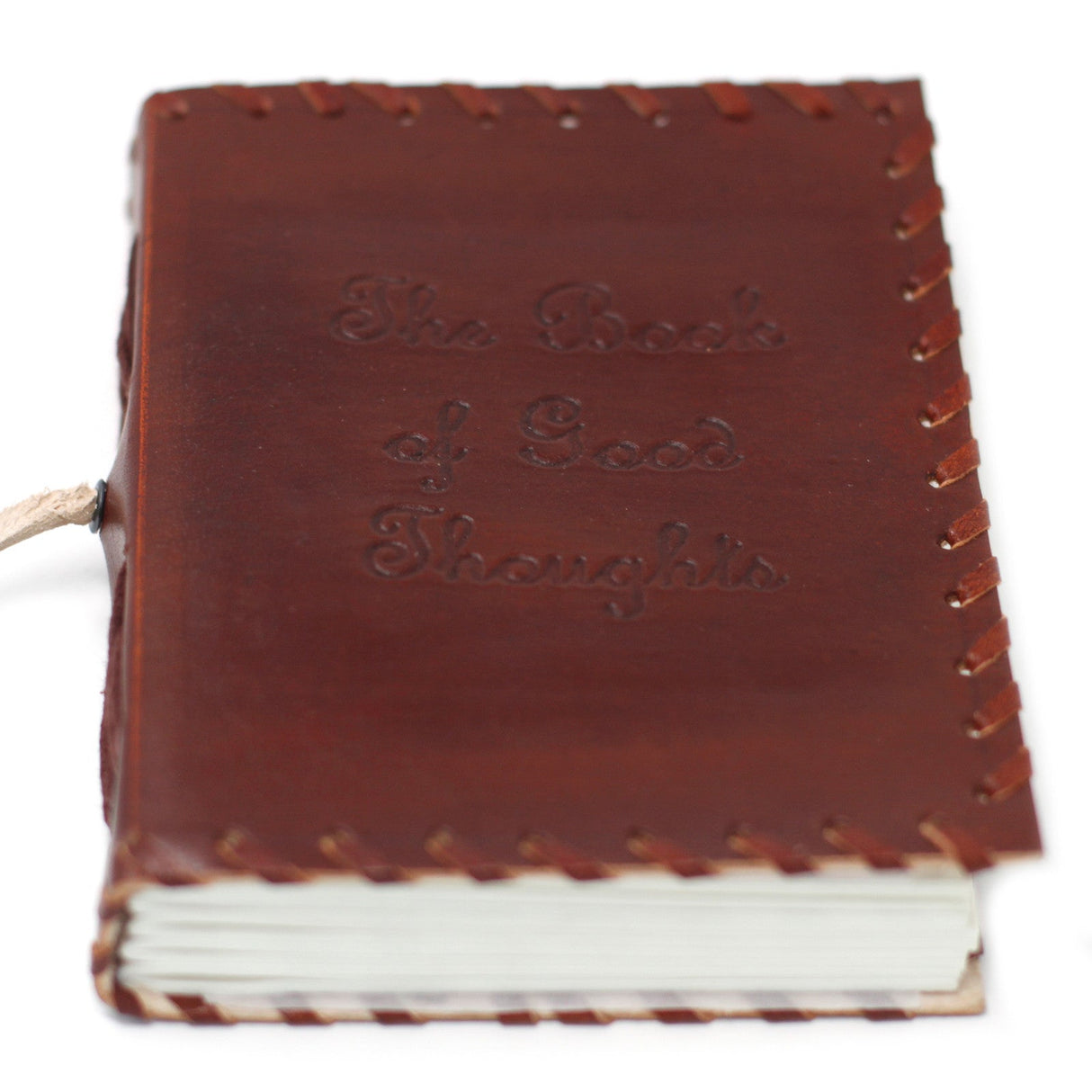 Leather Notebook Book of Thoughts with Wrap (6x4") - SHAMTAM.COM