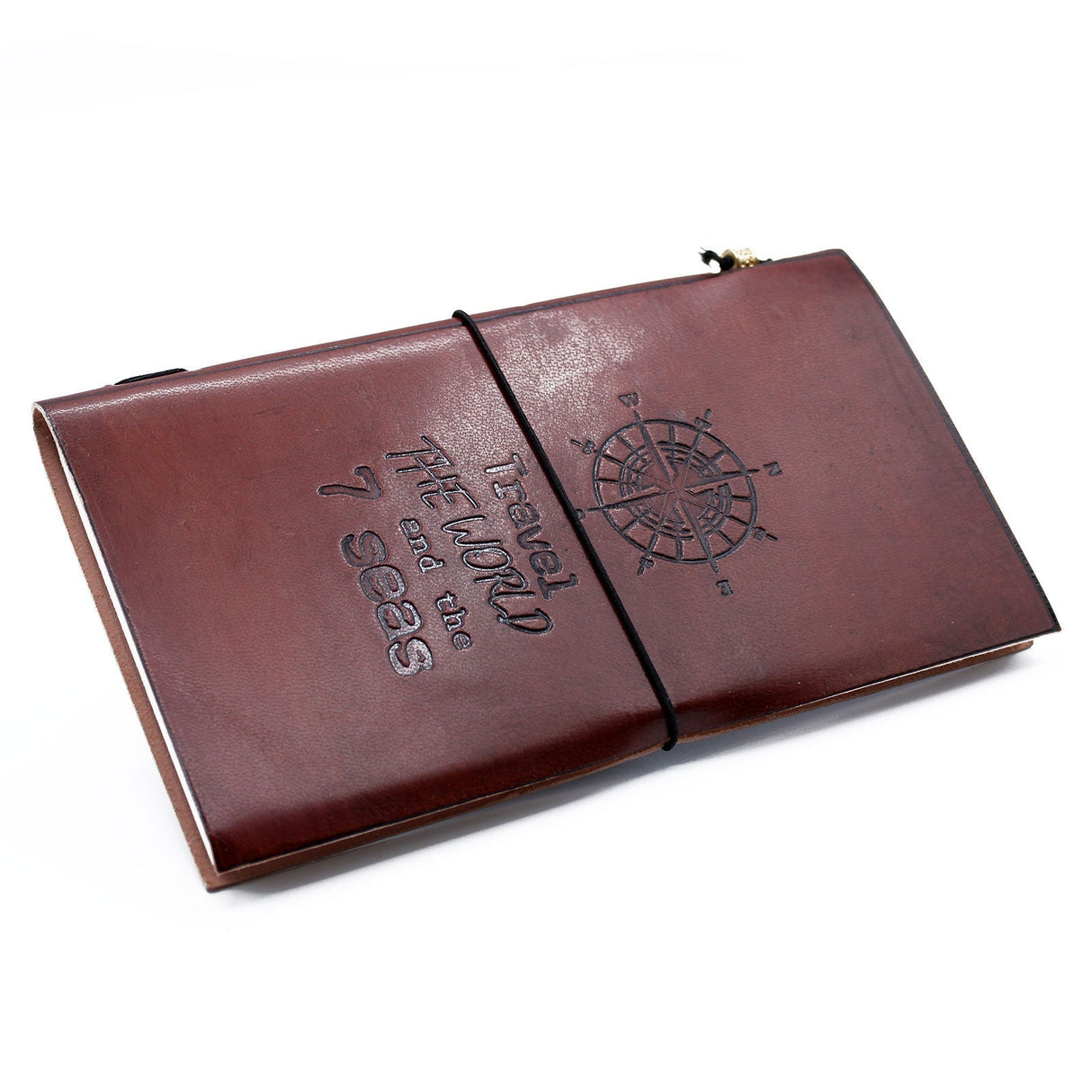 Handmade Leather Journal - Travel the World - Brown (80 pages) - SHAMTAM.COM