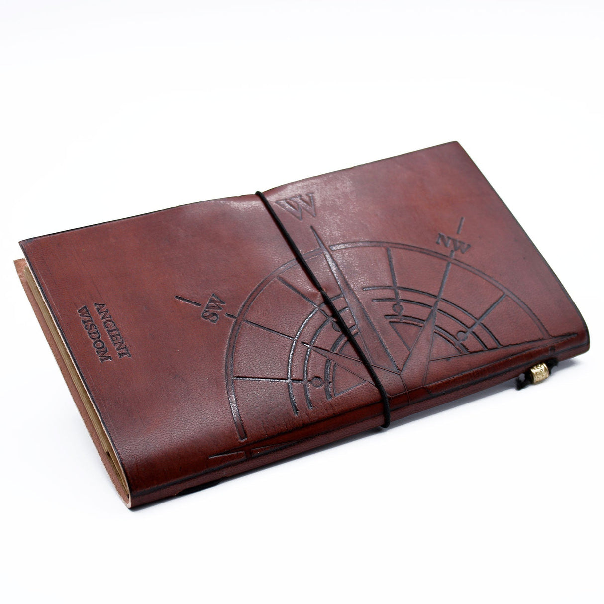 Handmade Leather Journal - Travel the World - Brown (80 pages) - SHAMTAM.COM