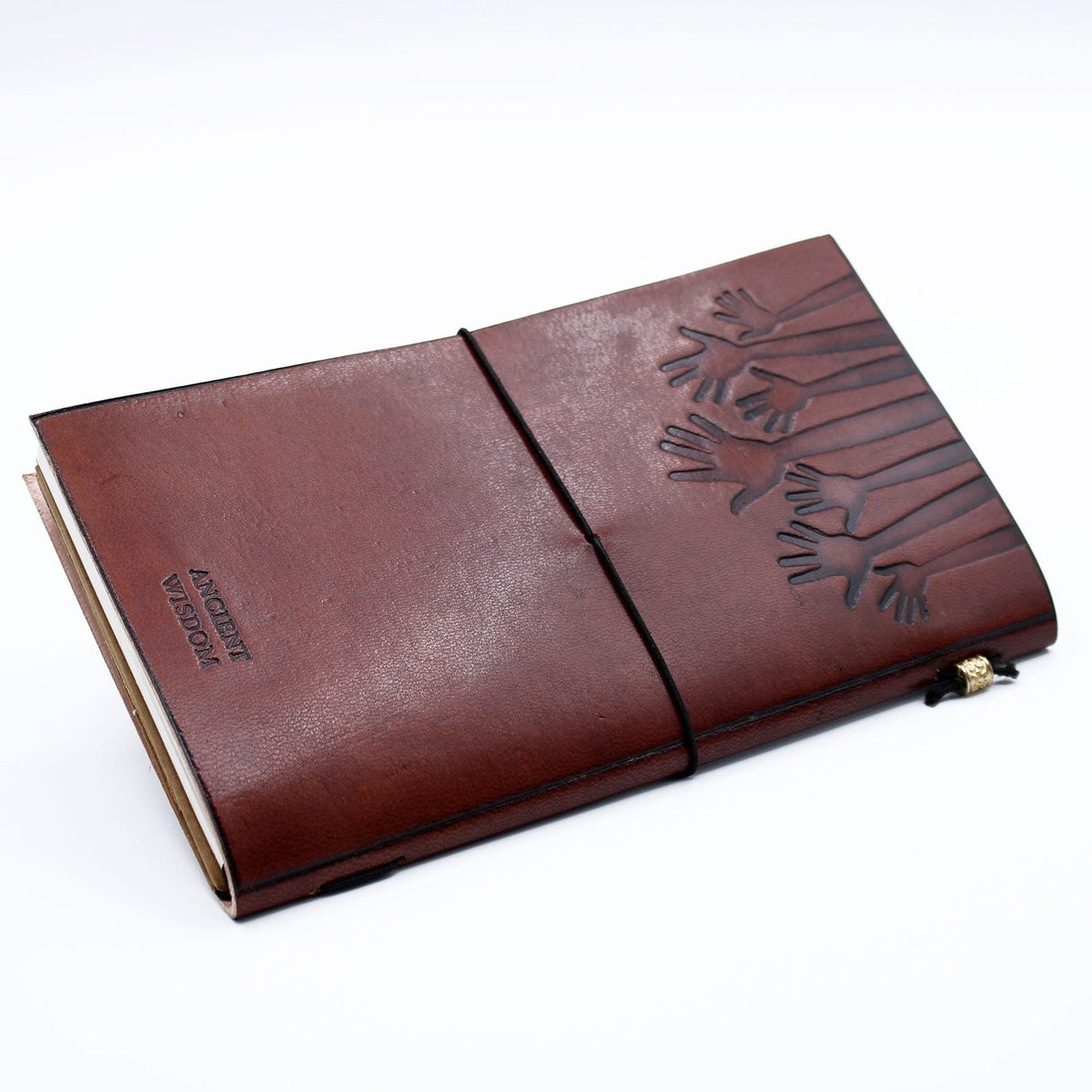 Handmade Leather Journal - True Friends - Brown (80 pages) - SHAMTAM.COM