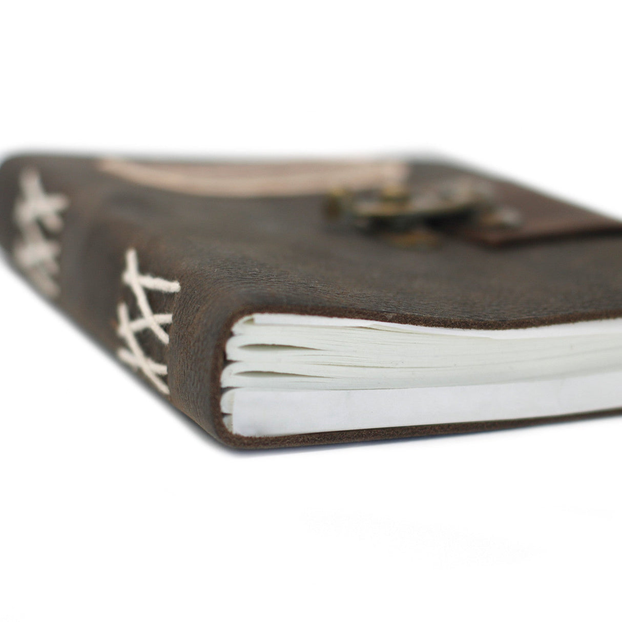 Leather Black Confessions with Lock Notebook (7x5") - SHAMTAM.COM