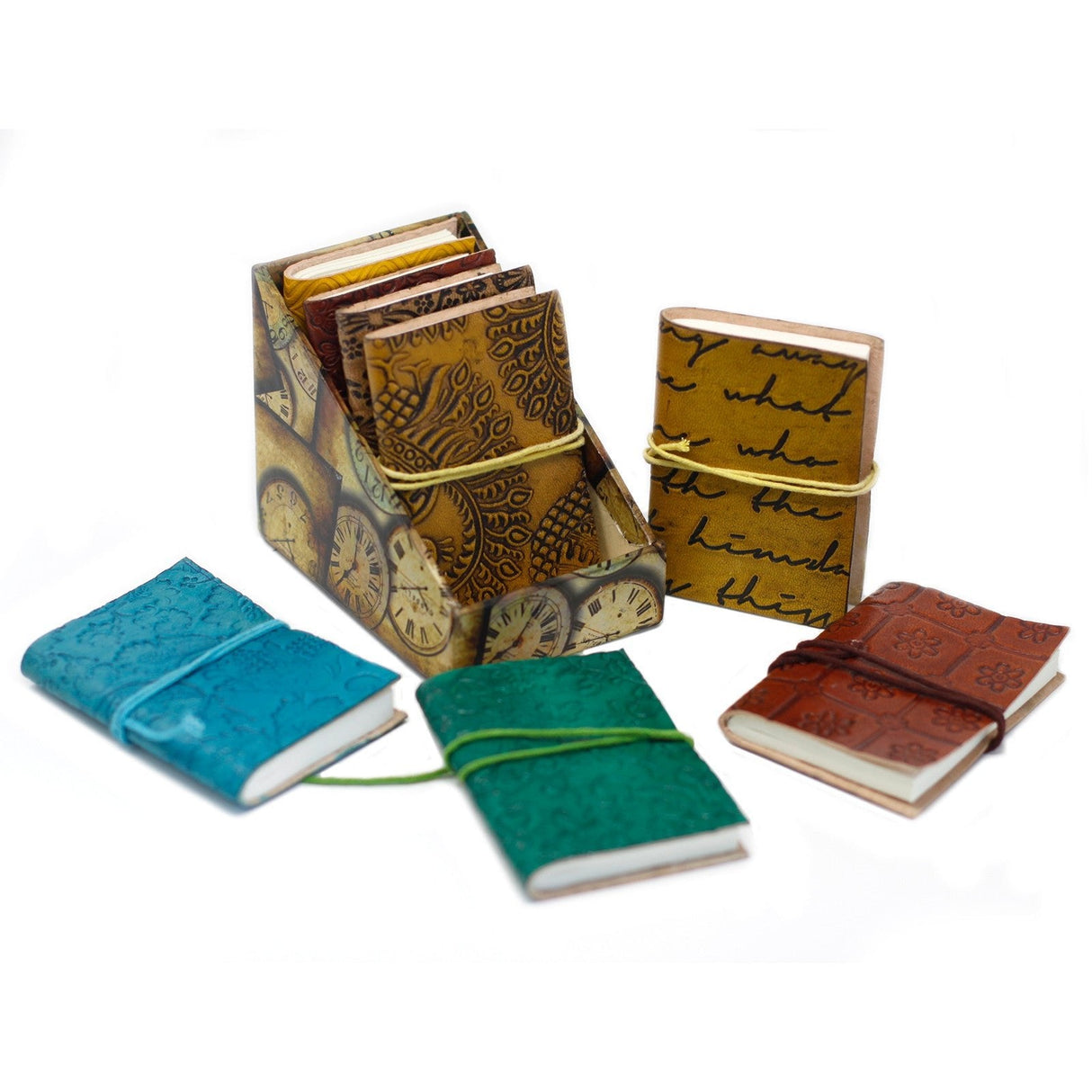 Leather Notebook (4x3") Assorted - 1 piece - SHAMTAM.COM