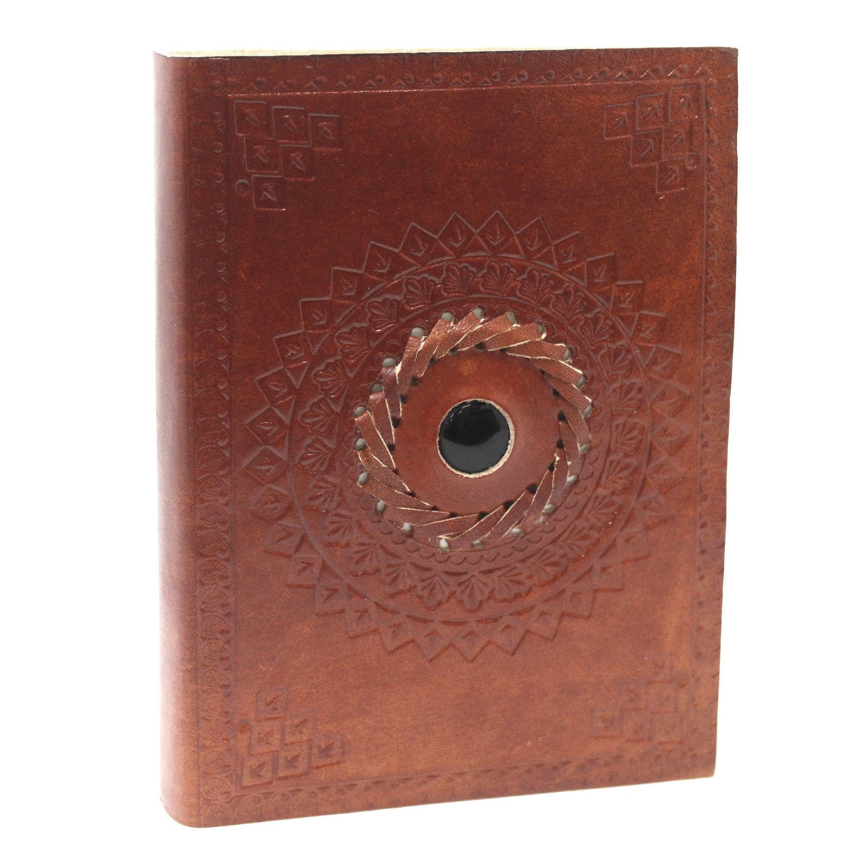 Leather Notebook Black Onyx (7x5") - SHAMTAM.COM