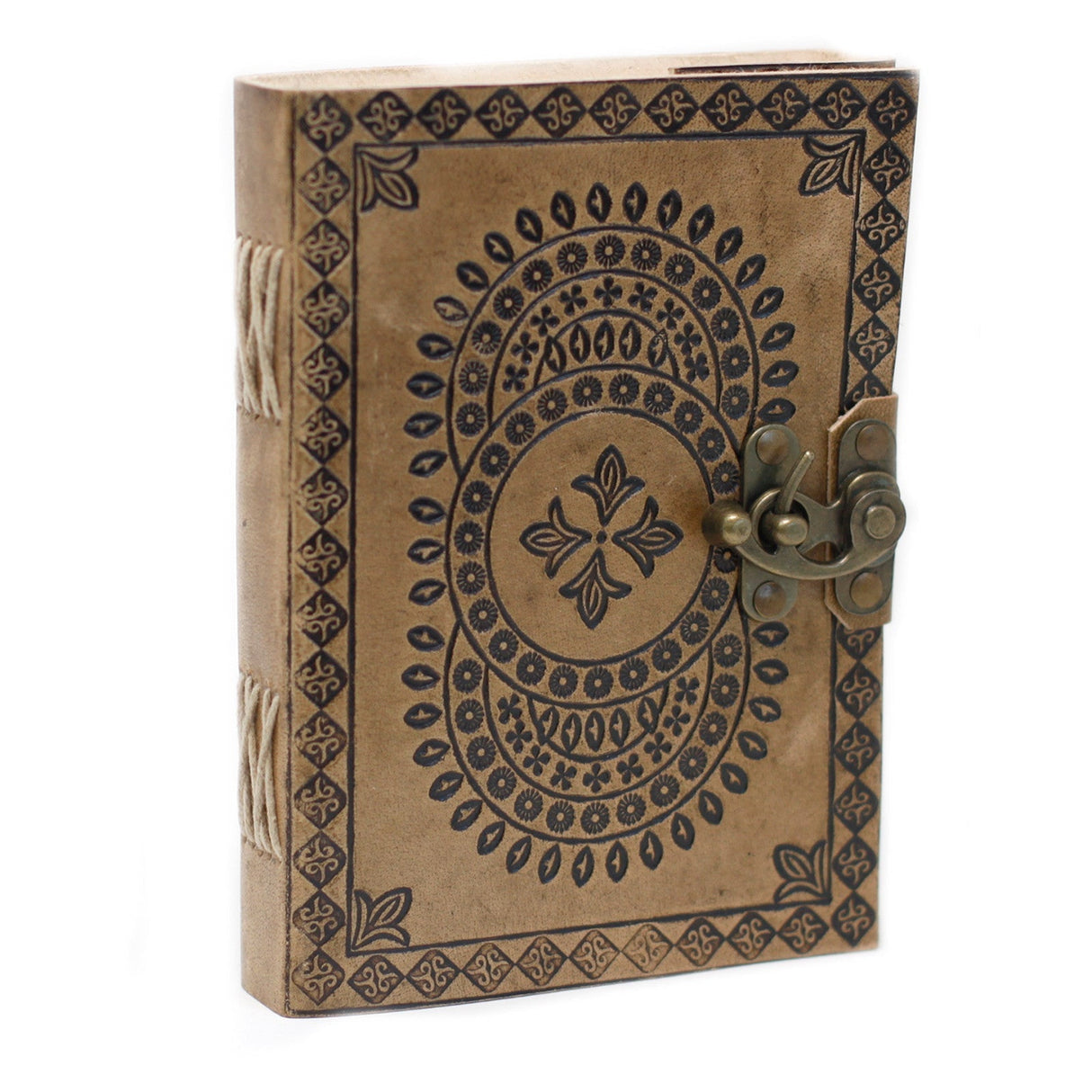 Leather Notebook Blue Mandala (7x5") - SHAMTAM.COM