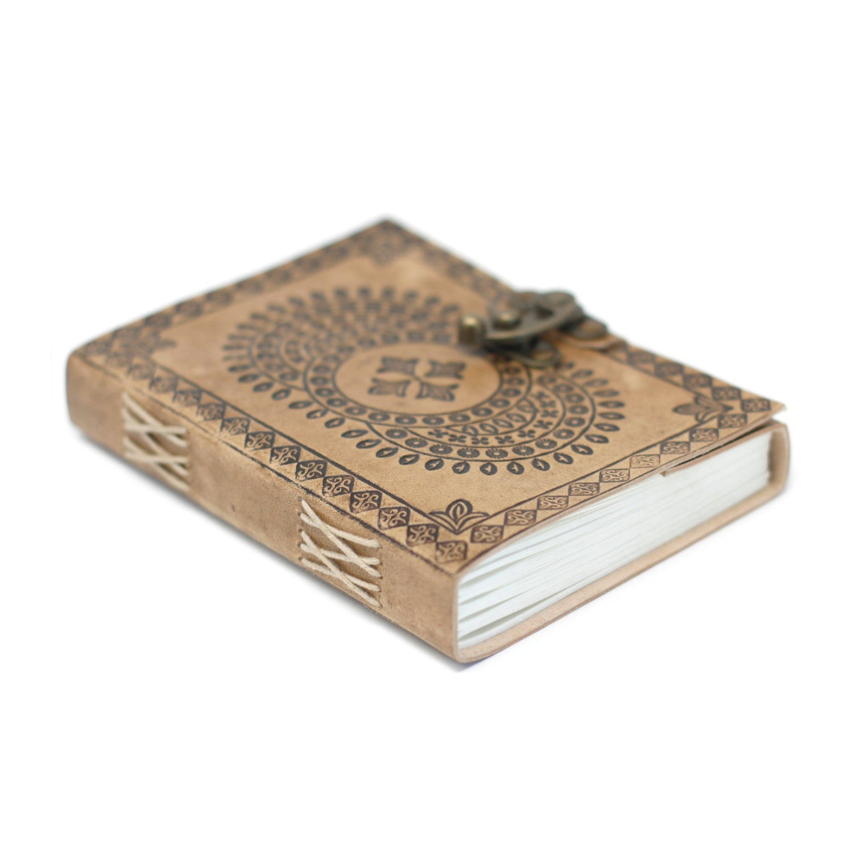 Leather Notebook Blue Mandala (7x5") - SHAMTAM.COM