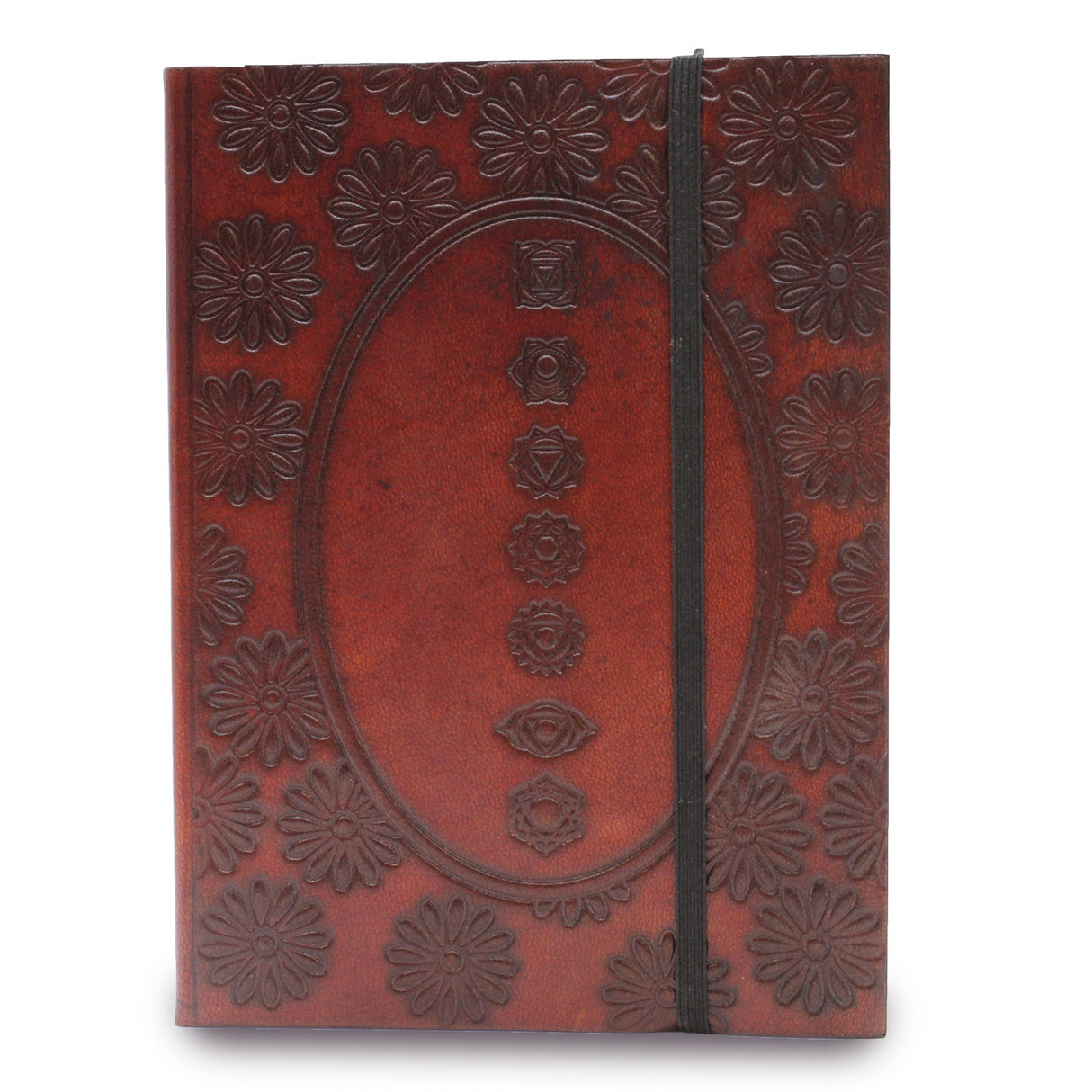 Chakra Mandala Handmade Notebook - Small with strap - SHAMTAM.COM