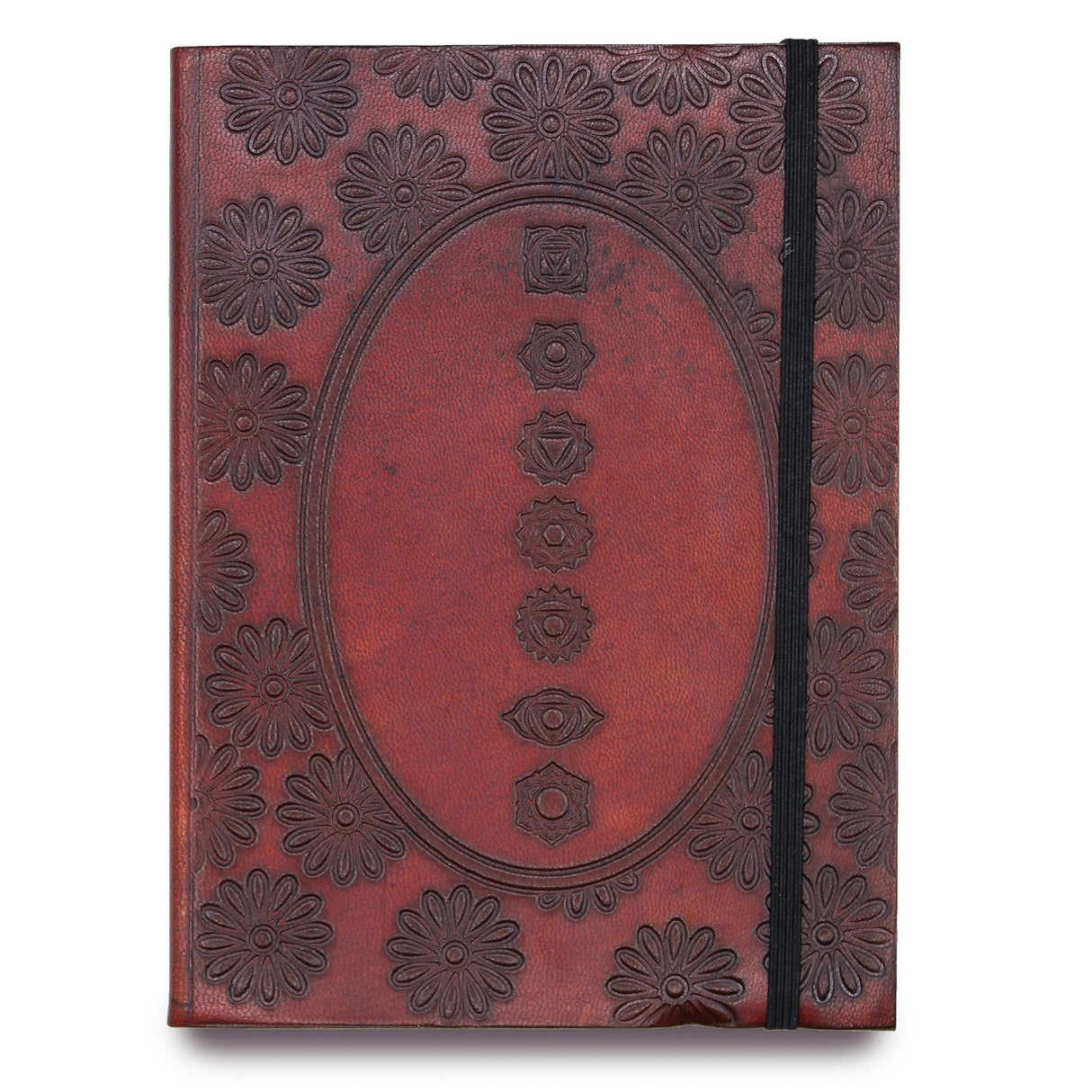 Chakra Mandala Handmade Notebook - Small with strap - SHAMTAM.COM