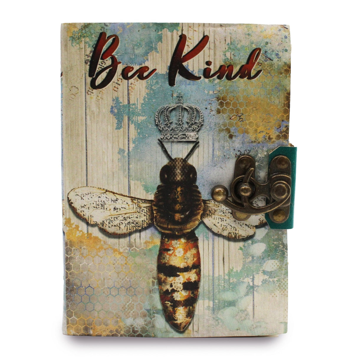 Leather "Bee Kind" Deckle - edge Notebook (7x5") - SHAMTAM.COM