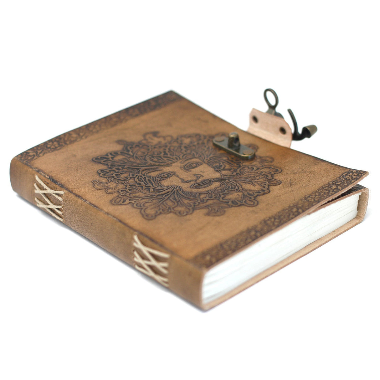 Leather Notebook Greenman (6x8") - SHAMTAM.COM