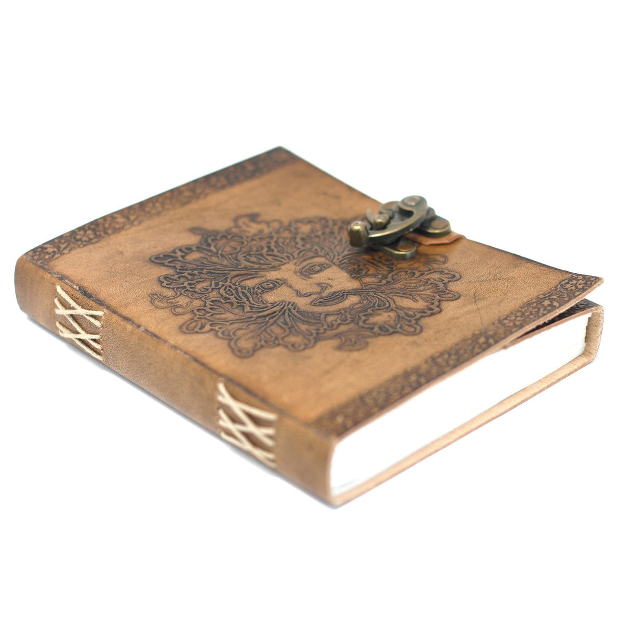Leather Notebook Greenman (6x8") - SHAMTAM.COM