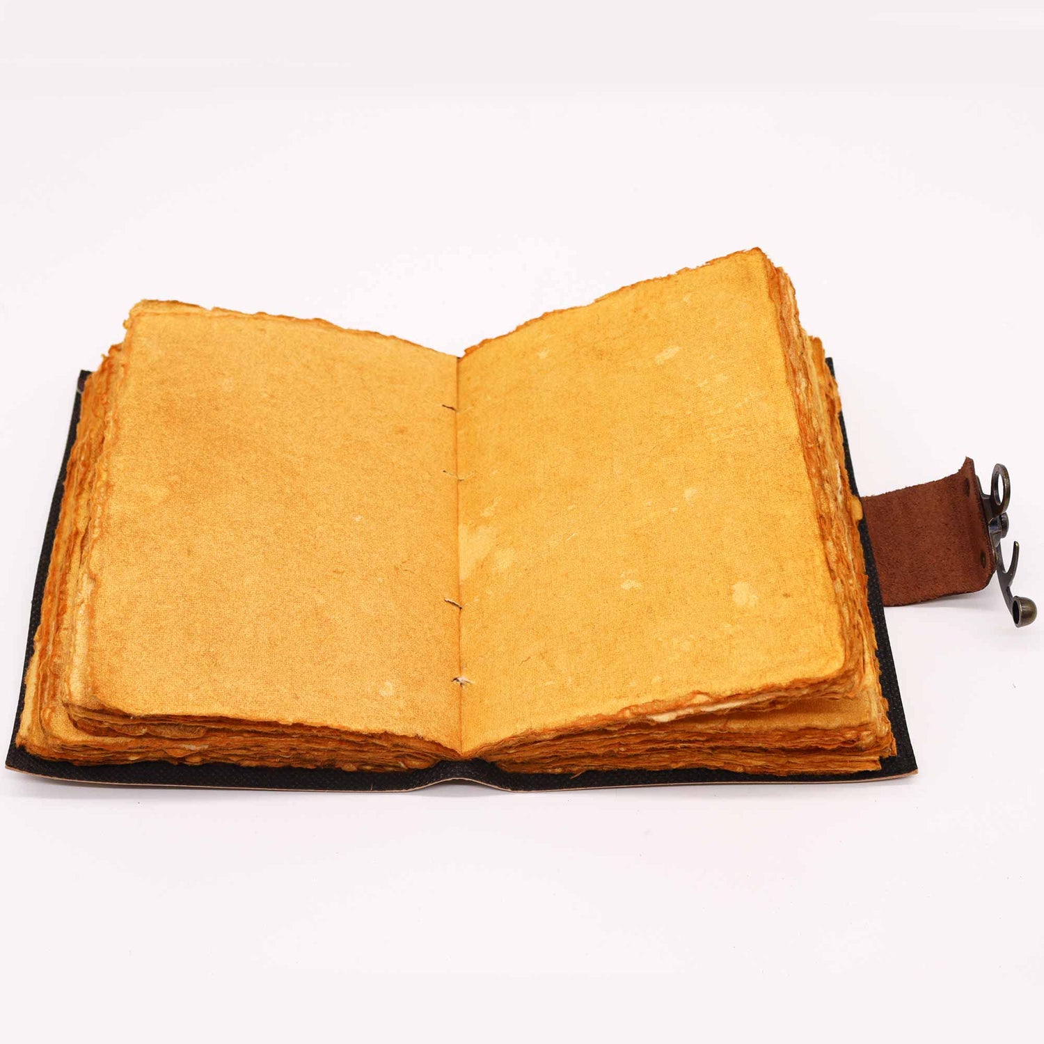 Leather Lotus Mandala Deckle - edge Notebook - SHAMTAM.COM