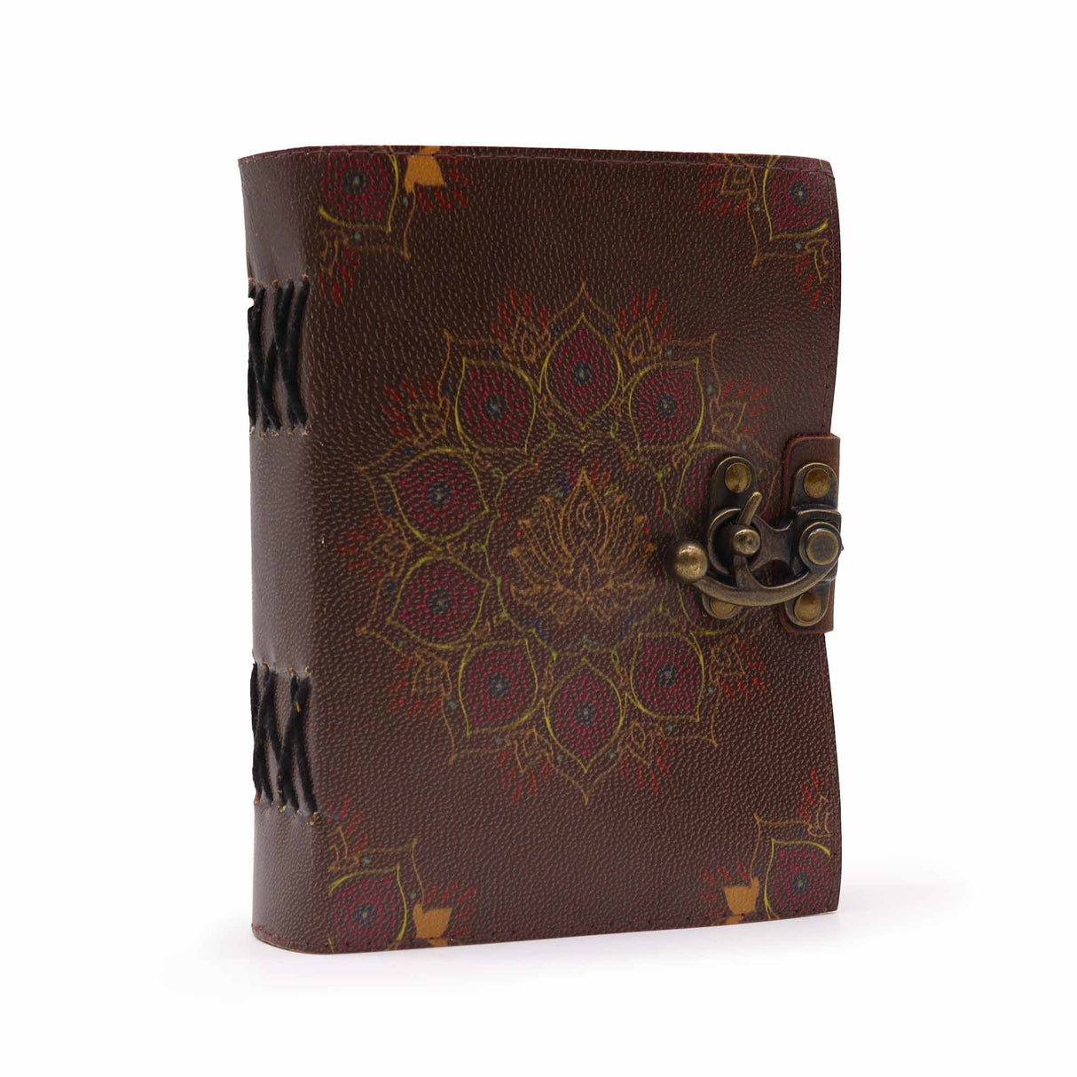 Leather Lotus Mandala Deckle - edge Notebook - SHAMTAM.COM