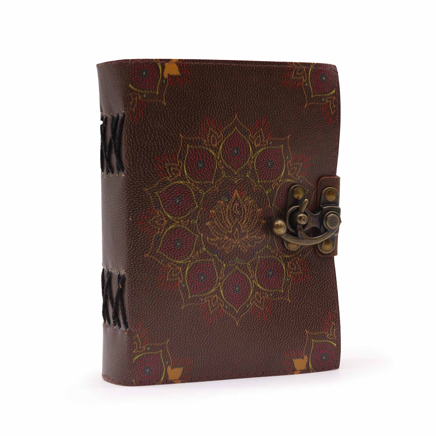 Leather Lotus Mandala Deckle - edge Notebook - SHAMTAM.COM