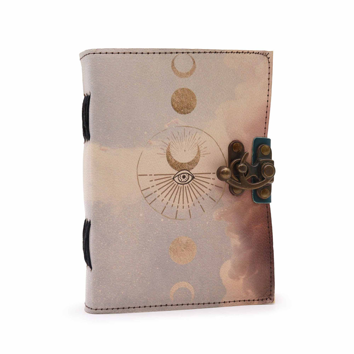 Leather "Moon Phases" Deckle - edge Notebook - SHAMTAM.COM
