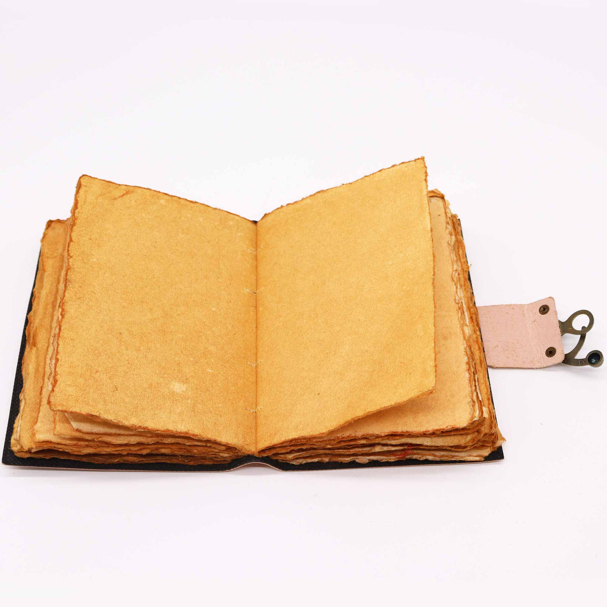 Leather Seven Chakra Colours Deckle - edge Notebook - SHAMTAM.COM