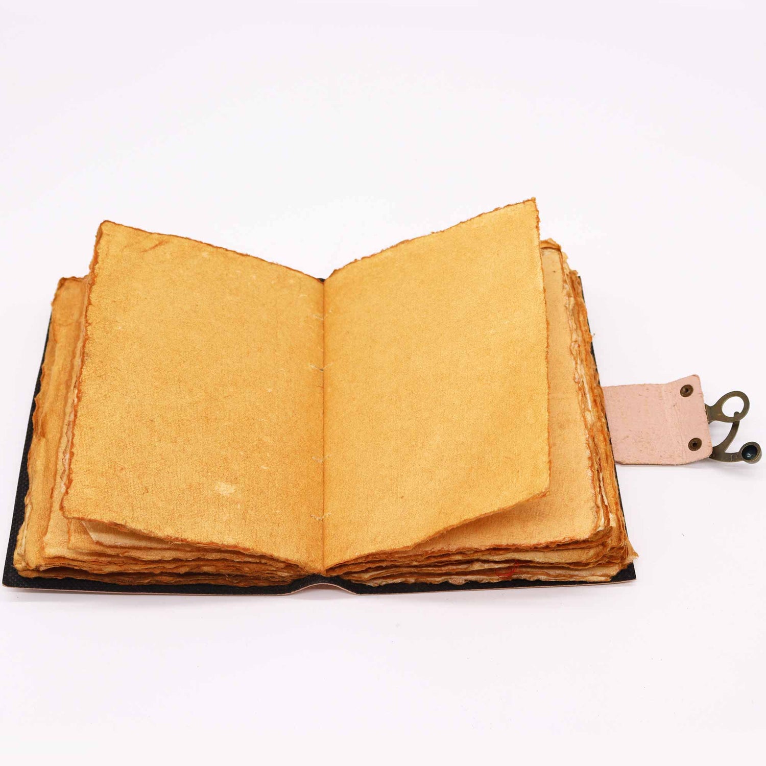 Leather Seven Chakra Colours Deckle - edge Notebook - SHAMTAM.COM