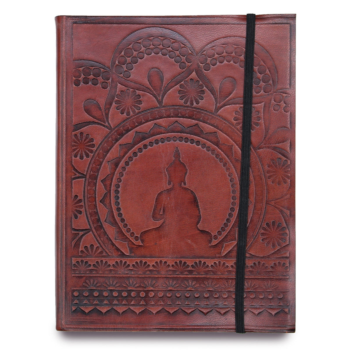 Tibetan Mandala Notebook - Medium with strap - SHAMTAM.COM