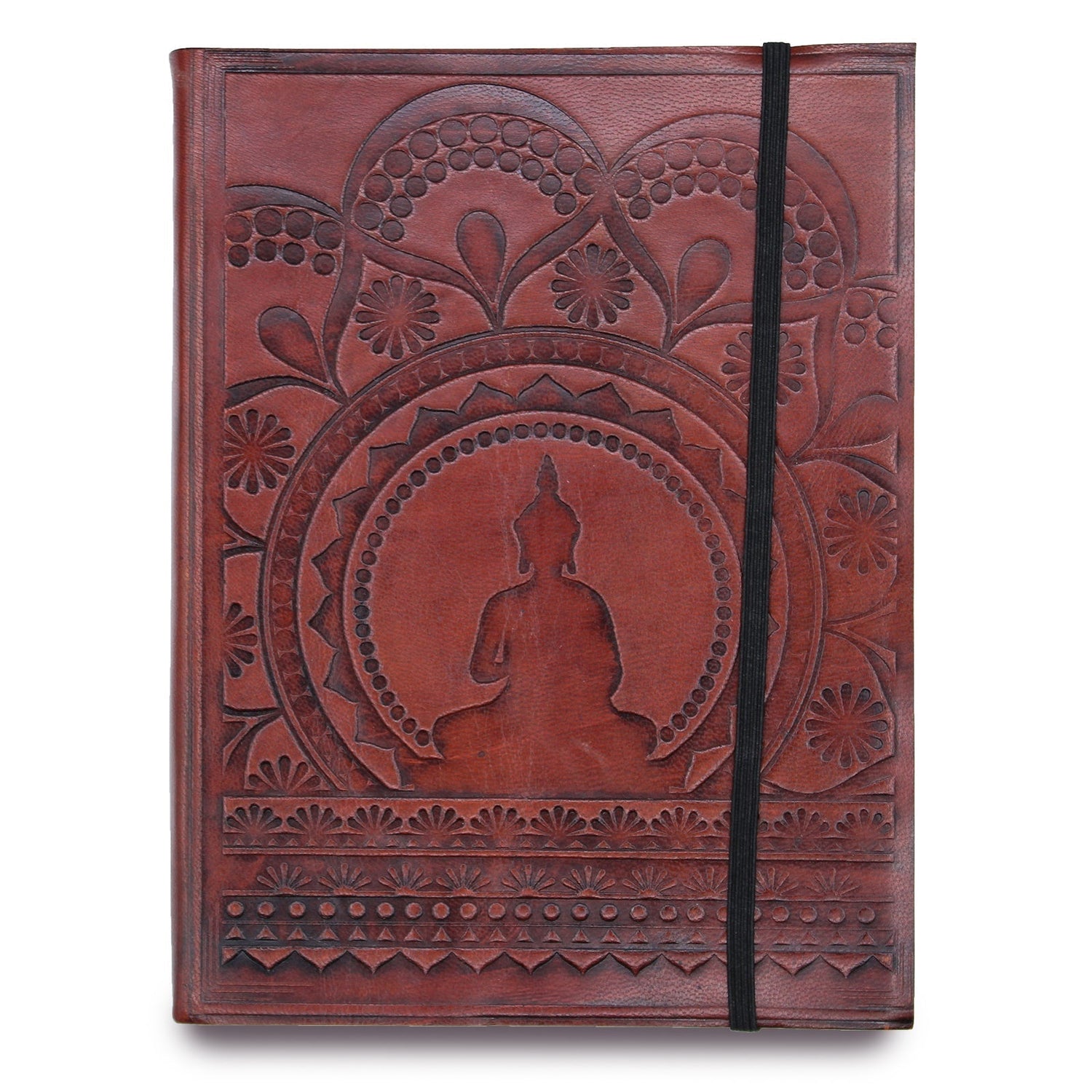 Tibetan Mandala Notebook - Medium with strap - SHAMTAM.COM