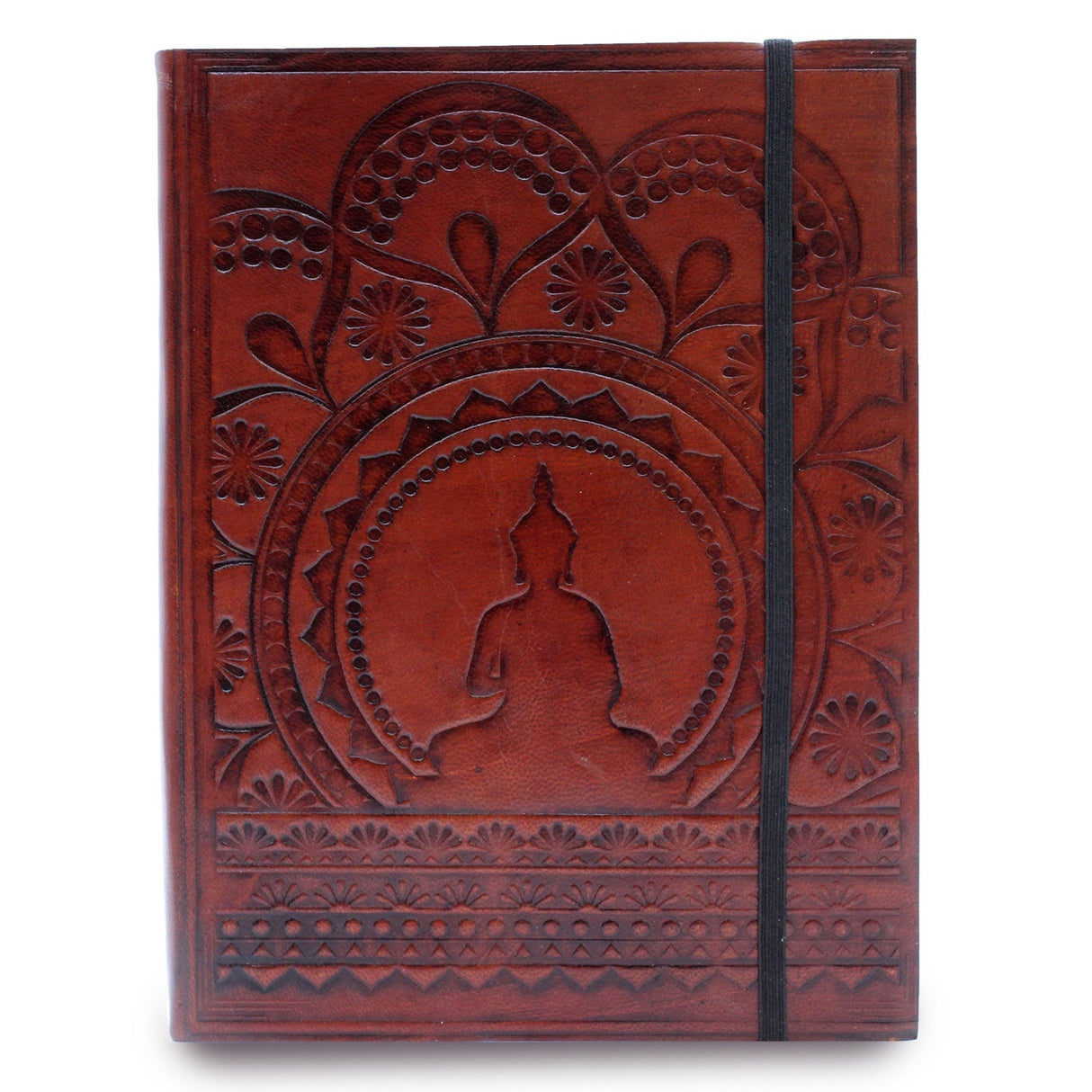 Tibetan Mandala Notebook - Medium with strap - SHAMTAM.COM