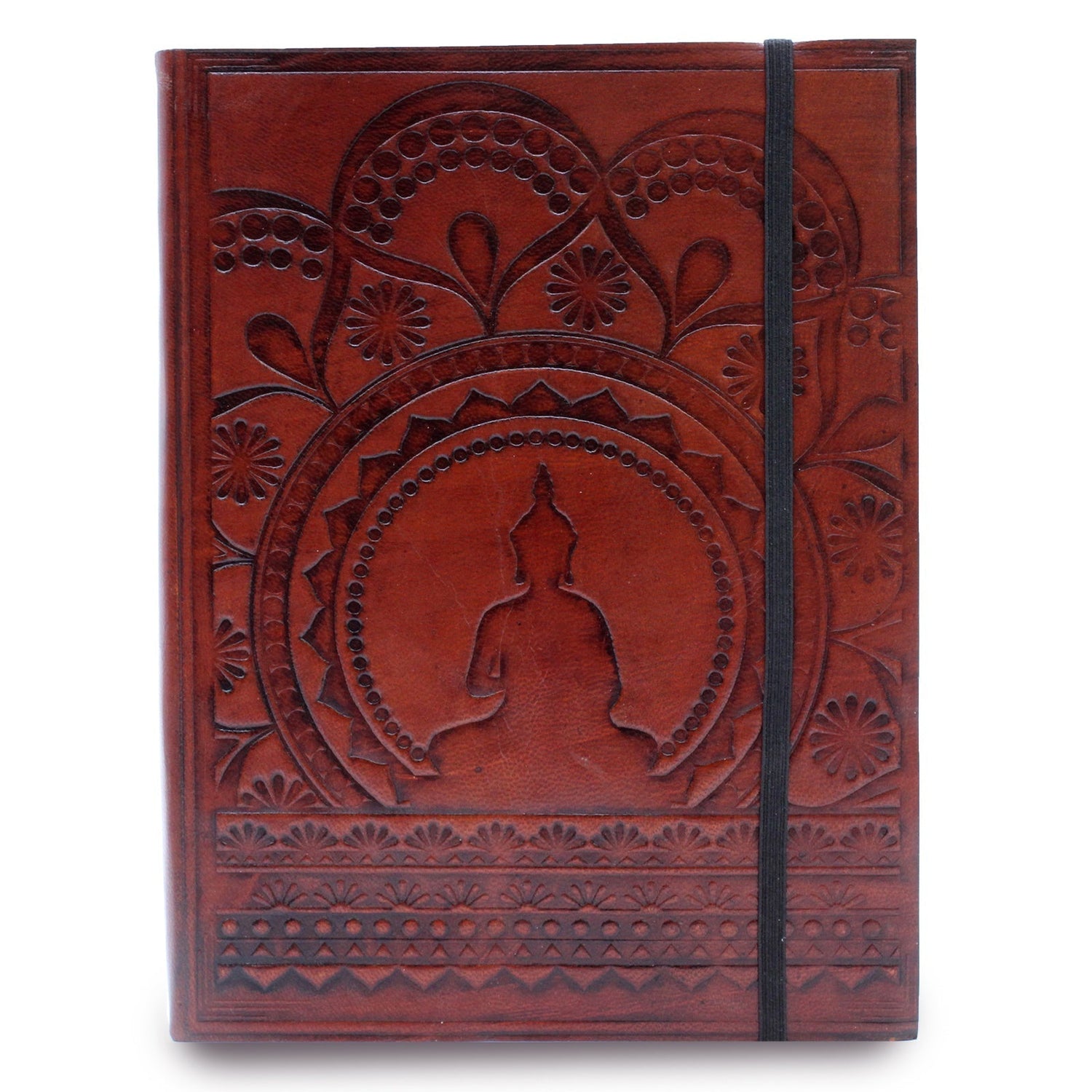 Tibetan Mandala Notebook - Medium with strap - SHAMTAM.COM