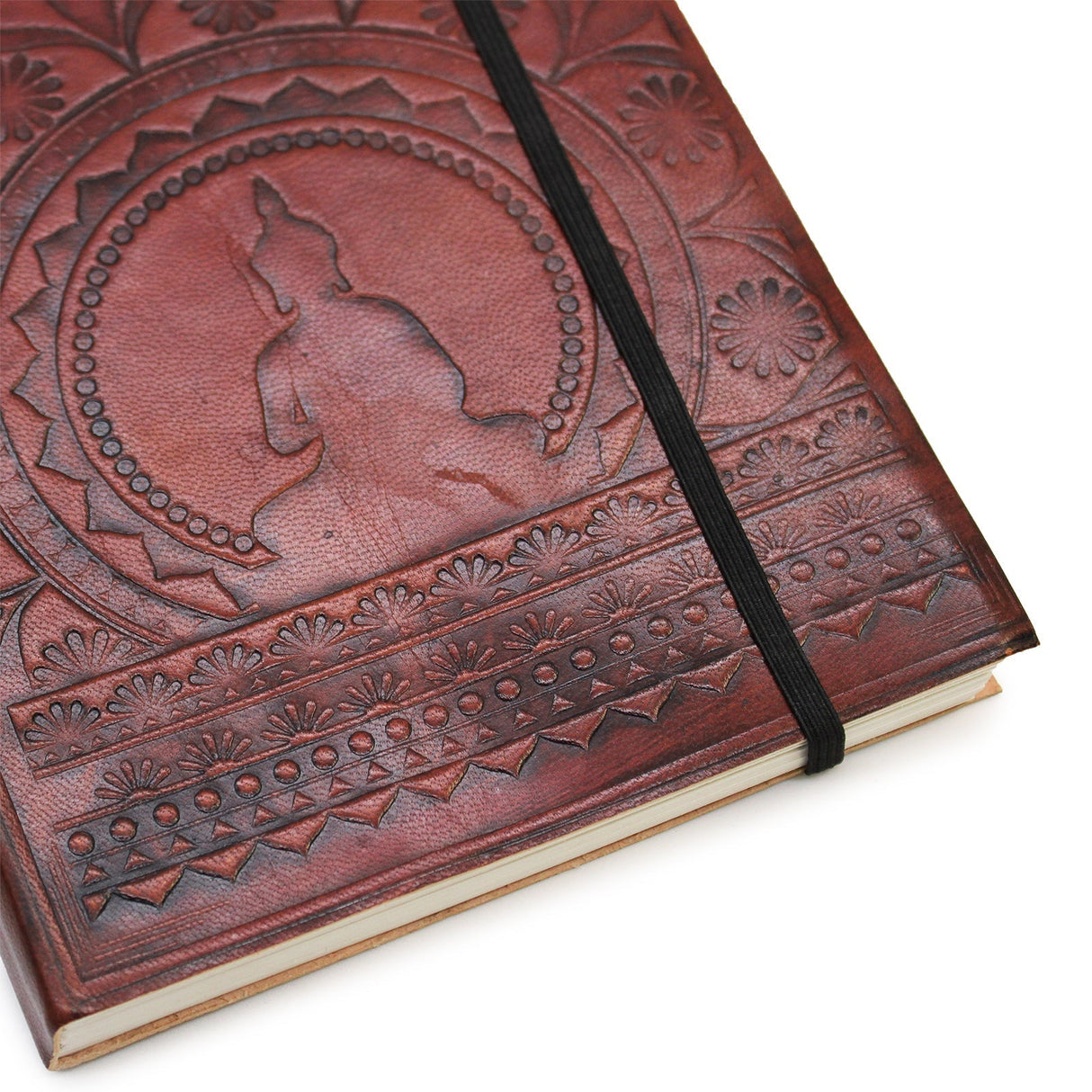 Tibetan Mandala Notebook - Medium with strap - SHAMTAM.COM