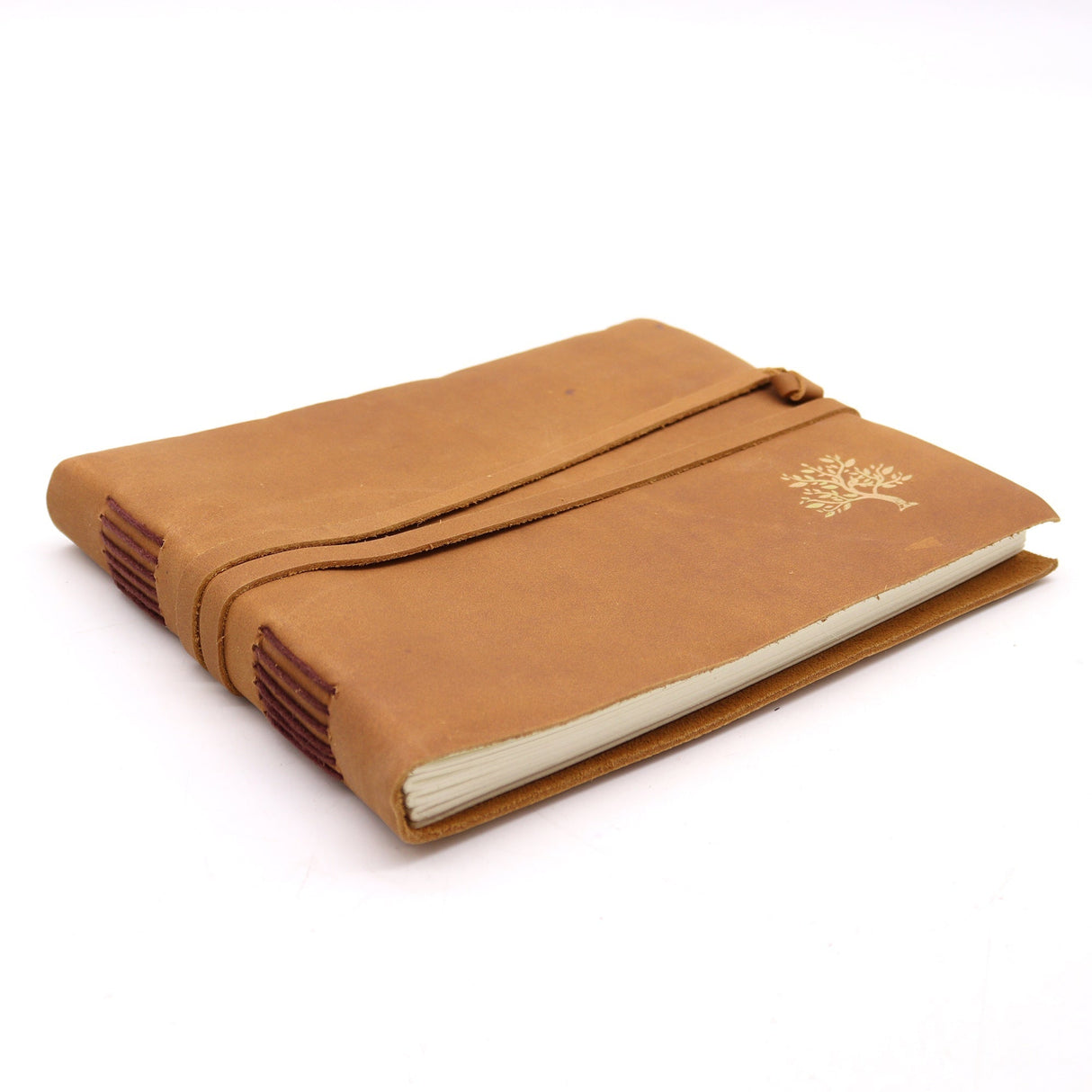Leather Sketchbook Golden Tree - 144 pages - 18x23cm - SHAMTAM.COM