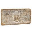 Long Tray 30x15x2.5cm - Buddha Face Whitewash - SHAMTAM.COM