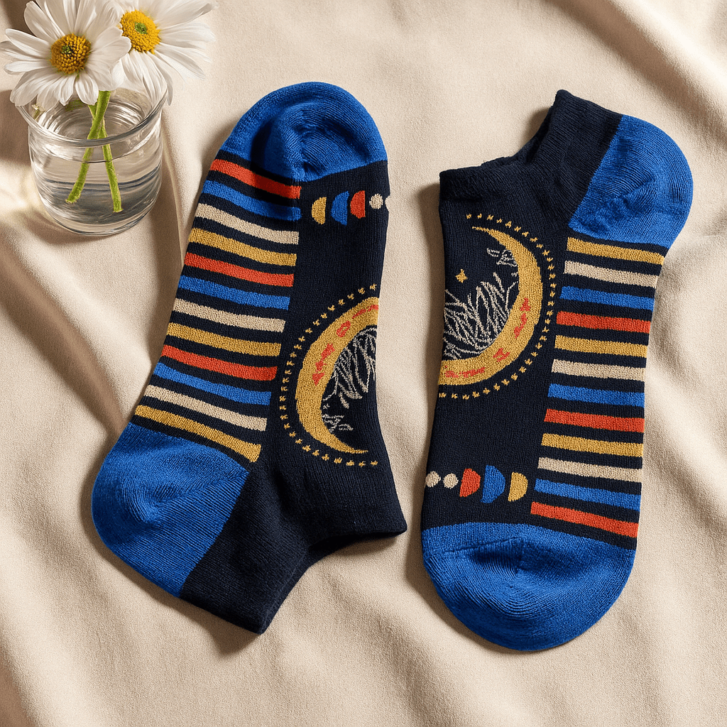Low Cut Socks Lunar Phases S/M 3.5 - 6.5 - SHAMTAM.COM